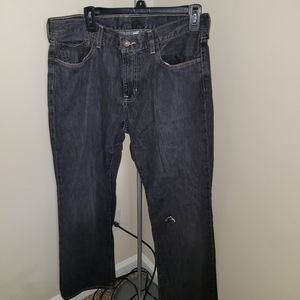Men's black wash jeans